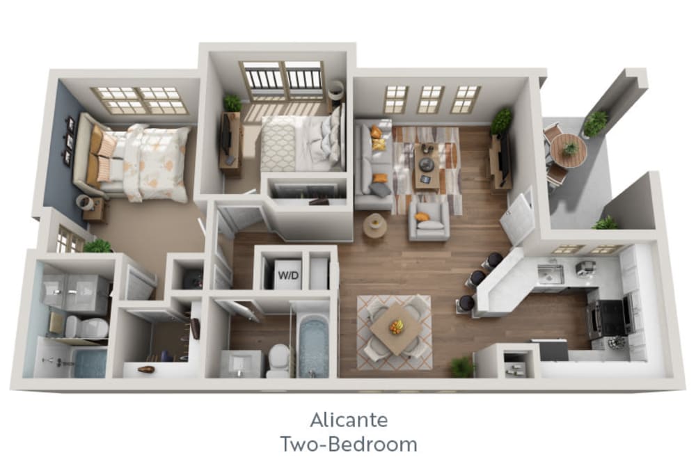 Two-Bedroom Floor Plan at Mission Hills