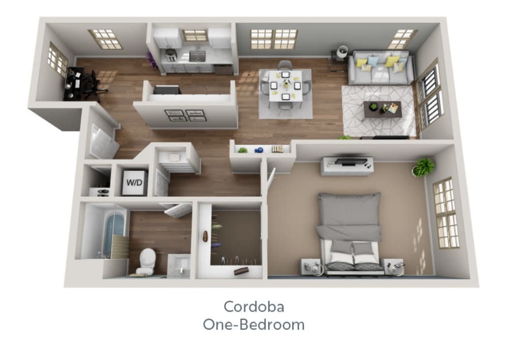 One-Bedroom Floor Plan at Mission Hills