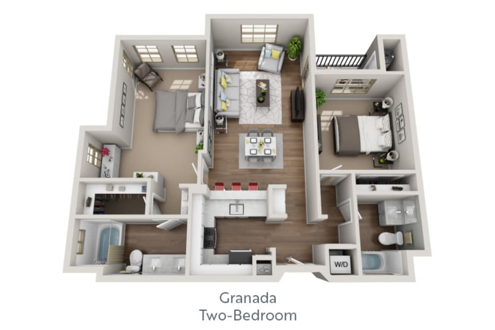 Two-Bedroom Floor Plan at Mission Hills