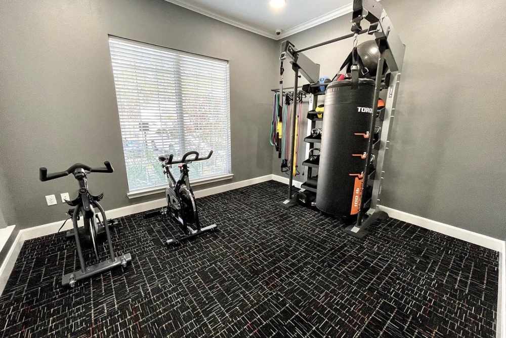 Fitness Center with more treadmills at The Abbey at Energy Corridor in Houston, Texas