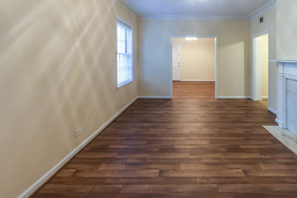 Large Space with wooden flooring at HillCrest Apartments in Columbus, Georgia