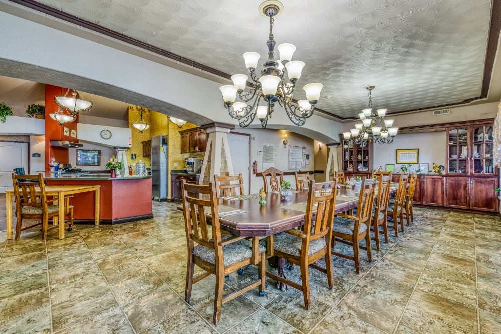 Enjoy a Dining Area at Pacifica Senior Living Pinehurst Senior Living Community