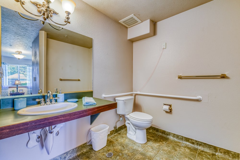 Bathroom at Pacifica Senior Living Pinehurst in Pinehurst, Idaho