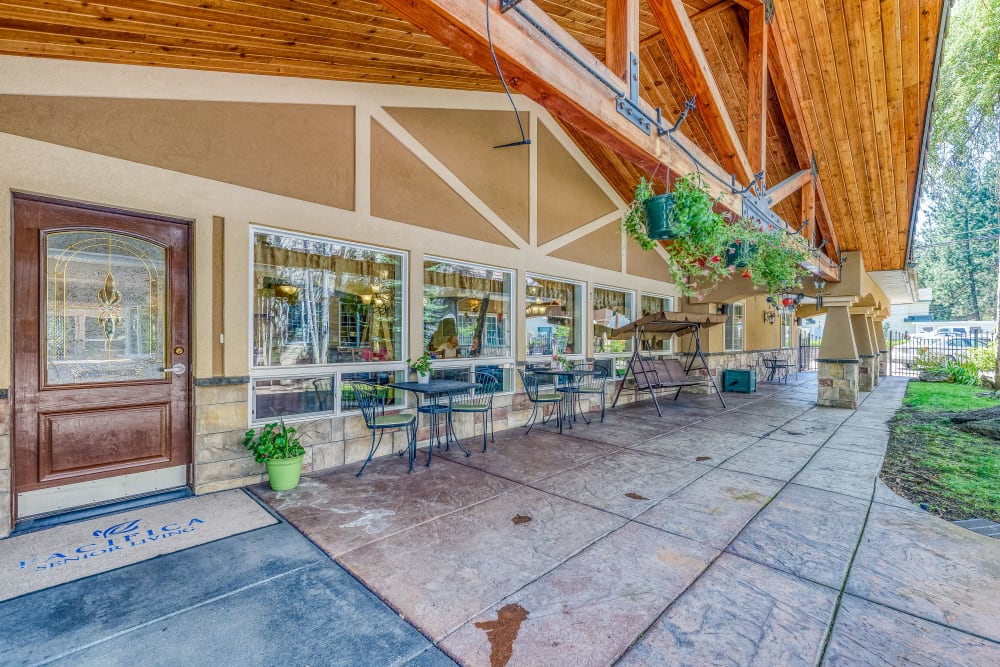 Front Entrance at Senior Living Community in Pinehurst, Idaho