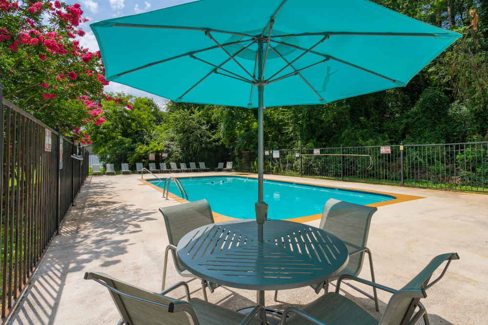 Gated swimming pool at Parkview Flats Apartments in Murfreesboro, Tennessee