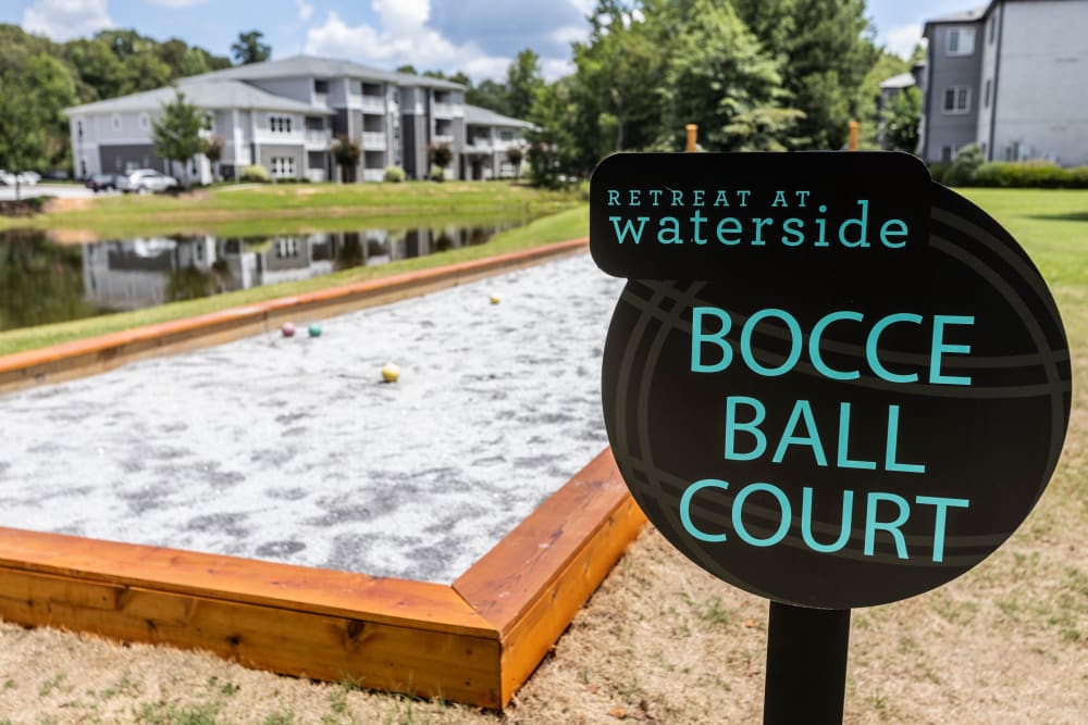 Bocce Ball Court at Retreat at Waterside in Greenville, South Carolina