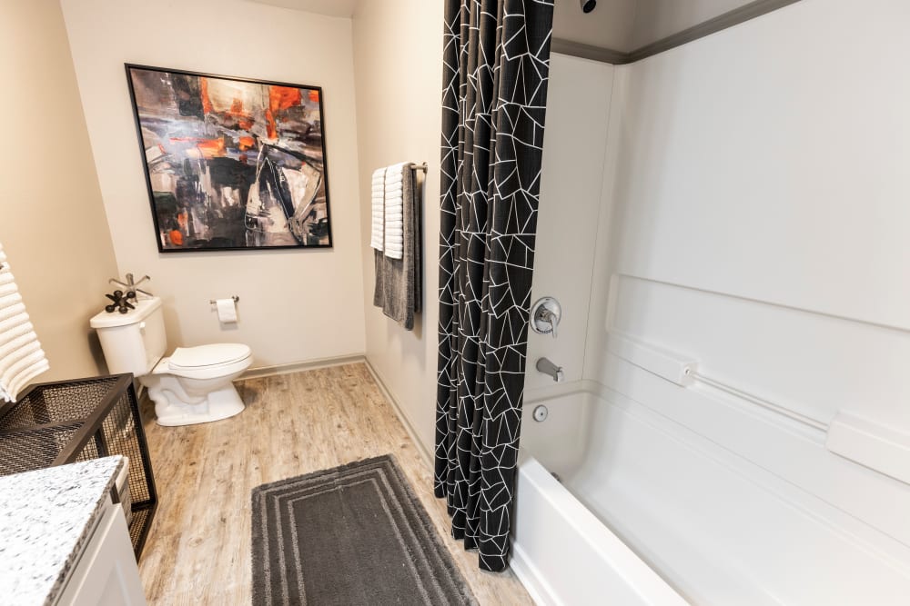 Bathroom amenities at Retreat at Waterside in Greenville, South Carolina