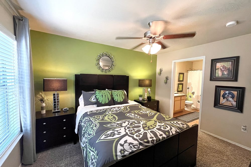 Spacious bedroom at The Abbey at Hightower in North Richland Hills, Texas