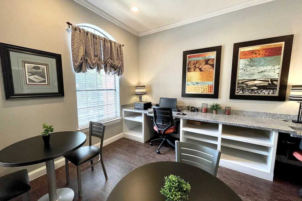 Business Center at The Abbey at Hightower in North Richland Hills, Texas