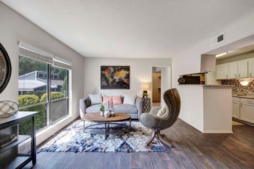 Modern Living Room at The Corners at Crystal Lake in Winston Salem, North Carolina