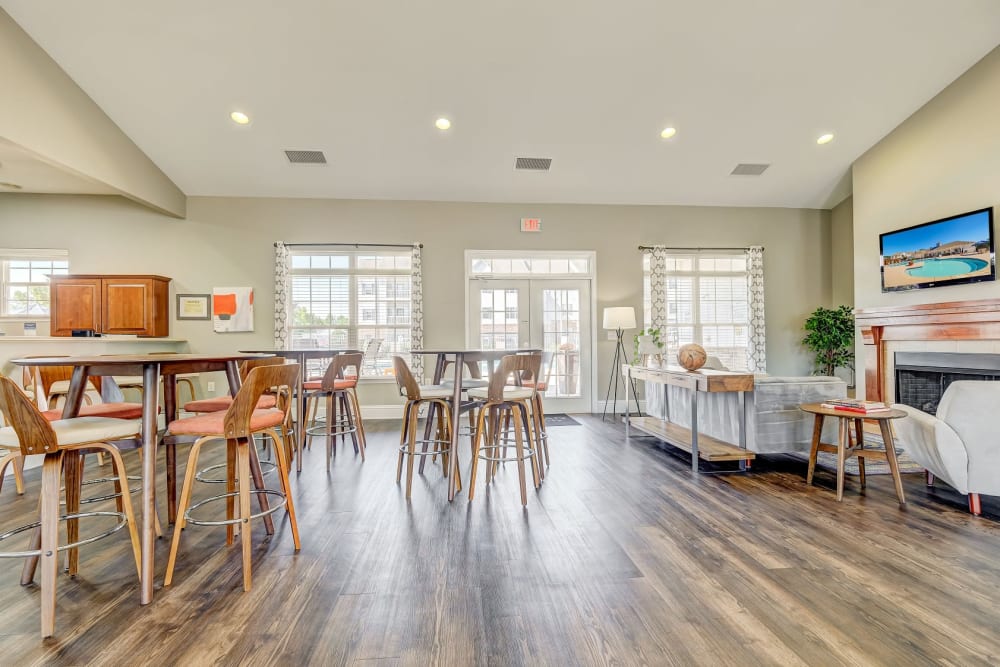 Dining area at Carden Place Apartment Homes in Mebane, North Carolina