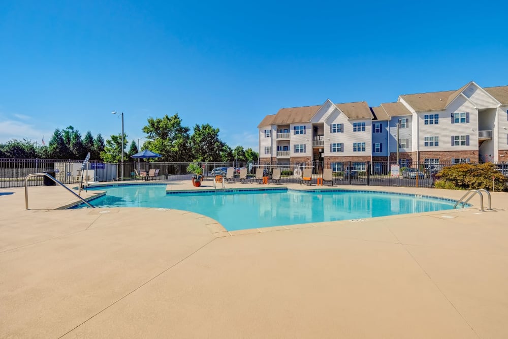 Outside pool at Carden Place Apartment Homes in Mebane, North Carolina