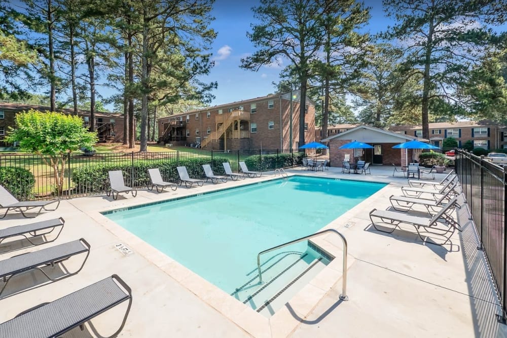 Beautiful swimming pool at Redmond Chase Apartment Homes in Rome, Georgia