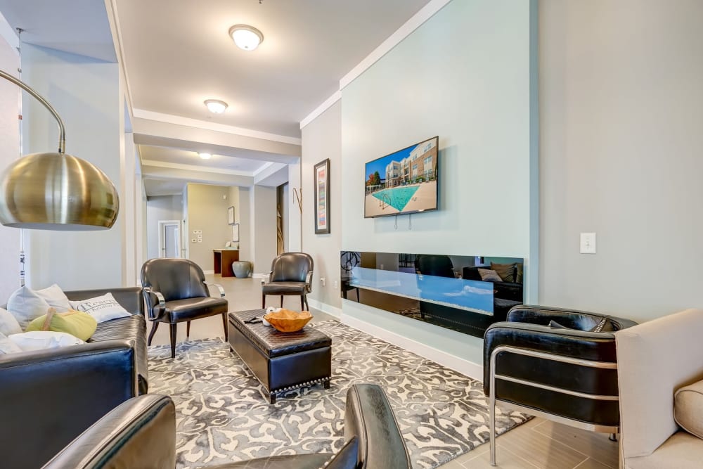 Modern living space at Reserve at Kenton Place Apartment Homes in Cornelius, North Carolina