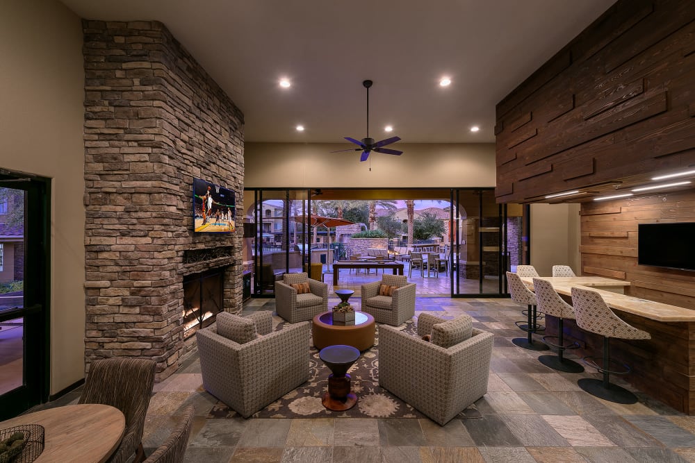 Resident clubhouse interior at Stone Oaks in Chandler, Arizona