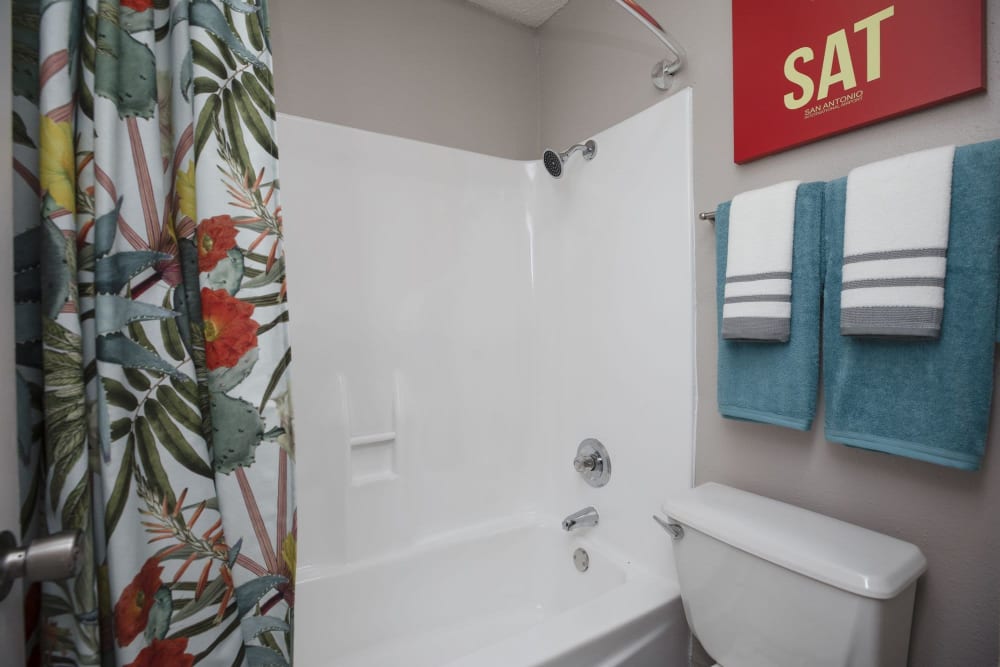 Bathroom at The Clara in San Antonio, Texas