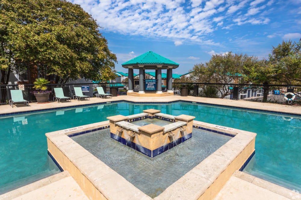 Sparkling pool at The Clara in San Antonio, Texas