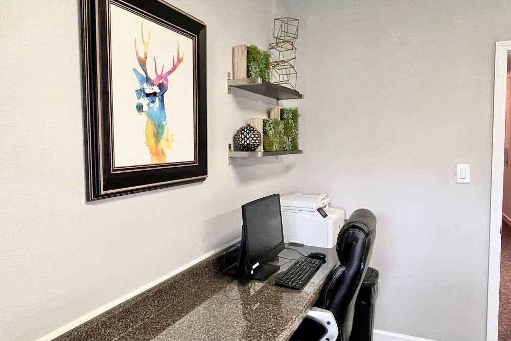 Business Center at The Abbey at Regent's Walk in Homewood, Alabama