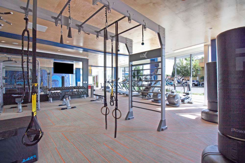 Complete equipment fitness center at  Long Beach, California