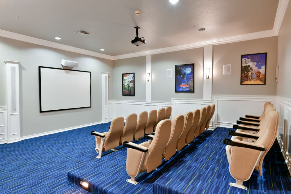 Movie theater at Emerald Park Apartment Homes in Dublin, California