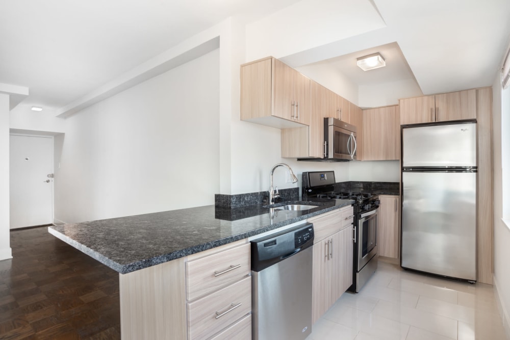Clean and tidy kitchen area at Adams View in Washington, District of Columbia