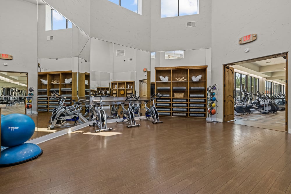 Fully equipped Spin & Yoga Studio at Marquis at the Reserve in Katy, Texas