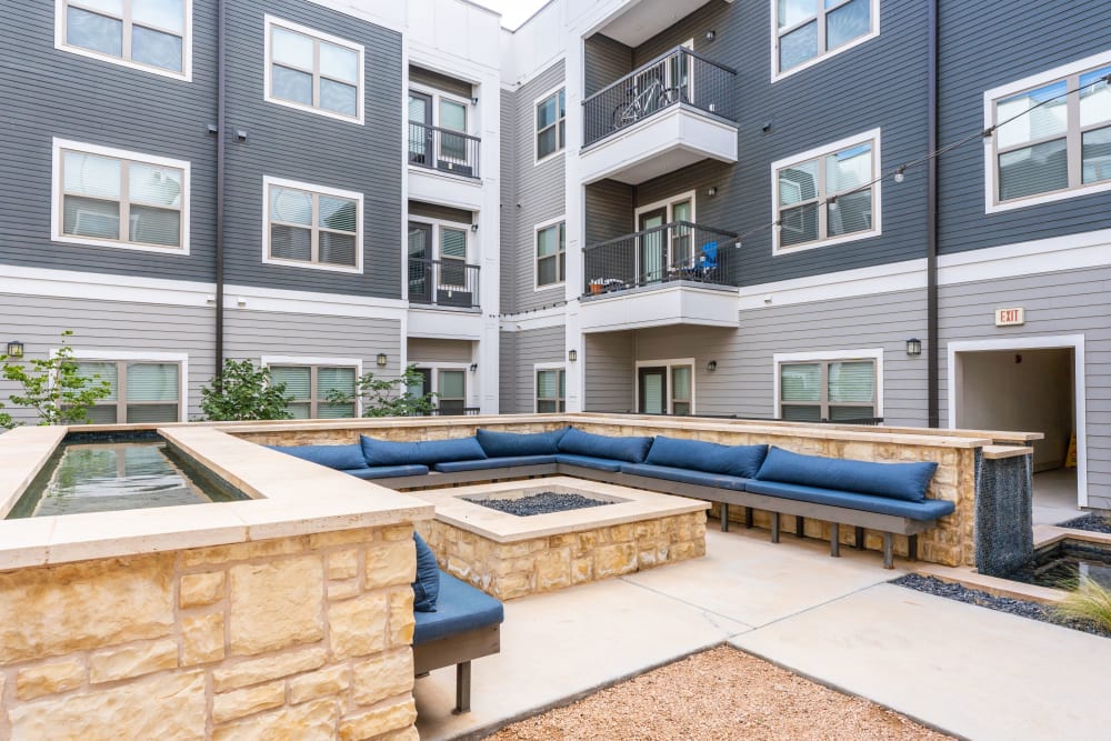 Outdoor firepit at The Everett at Ally Village in Midland, Texas