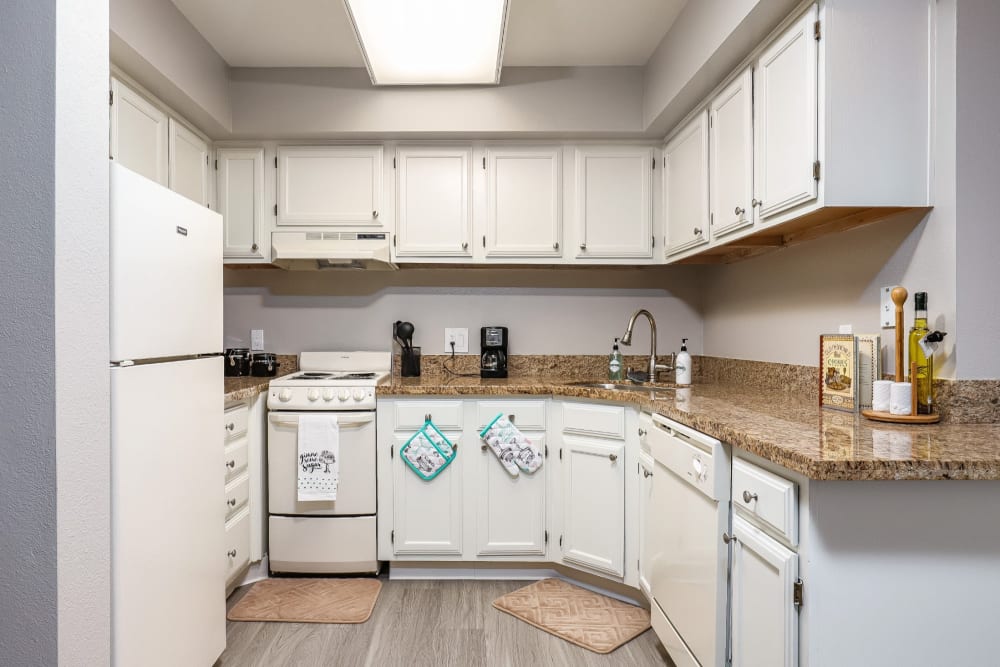 Resident apartment kitchen at Pacifica Senior Living Poway in Poway, California