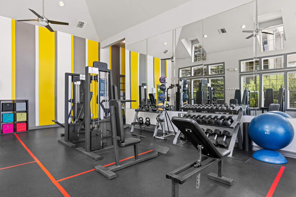 Fitness center at Marquis at Town Centre in Broomfield, Colorado