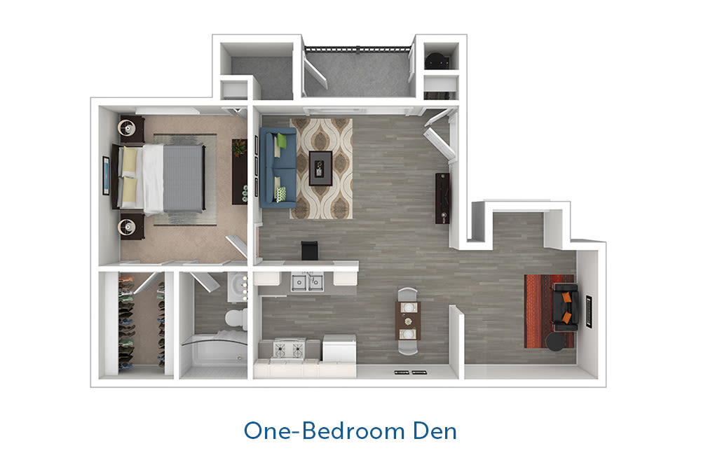 One-Bedroom with Den Floor Plan