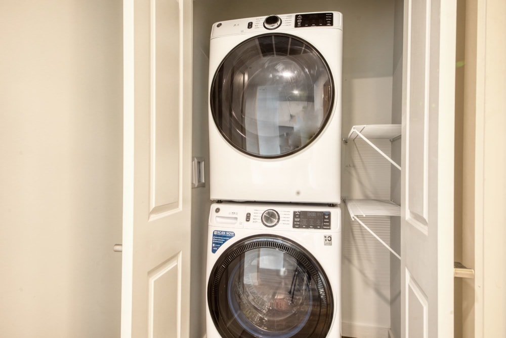 Stackable washer and dryer at Alexander Crossing, Yonkers, New York