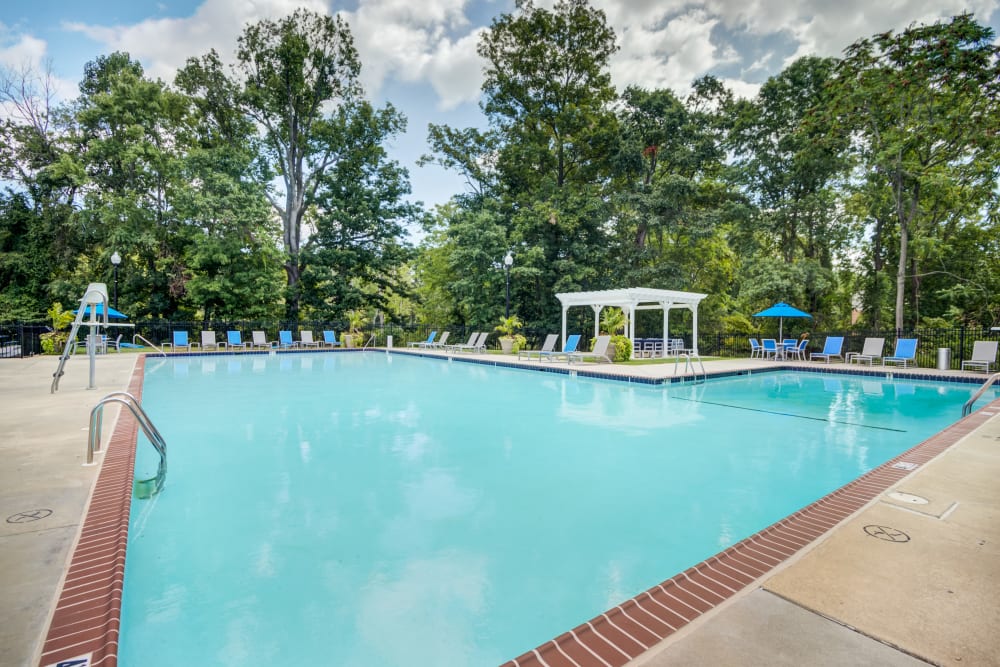 Swimming pool at The Village of Chartleytowne Apartments & Townhomes in Reisterstown, Maryland