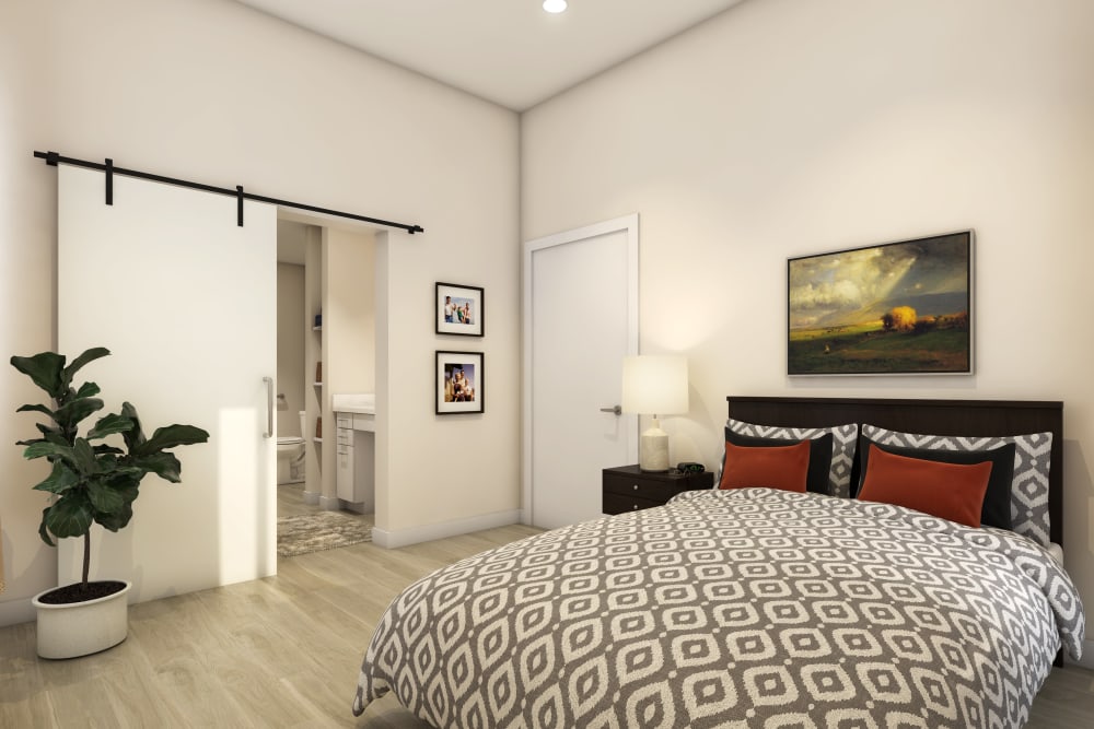 Resident bedroom apartment at Anthology of Highland Park in Dallas, Texas