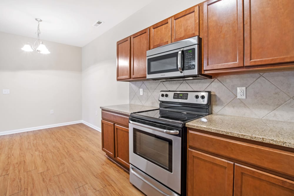 Modern appliance in a kitchen at Olympus at Jack Britt in Fayetteville, North Carolina