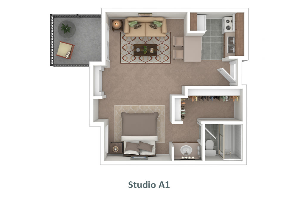 Studio A1 Floor Plan