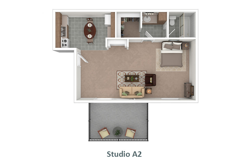 Studio A2 Floor Plan