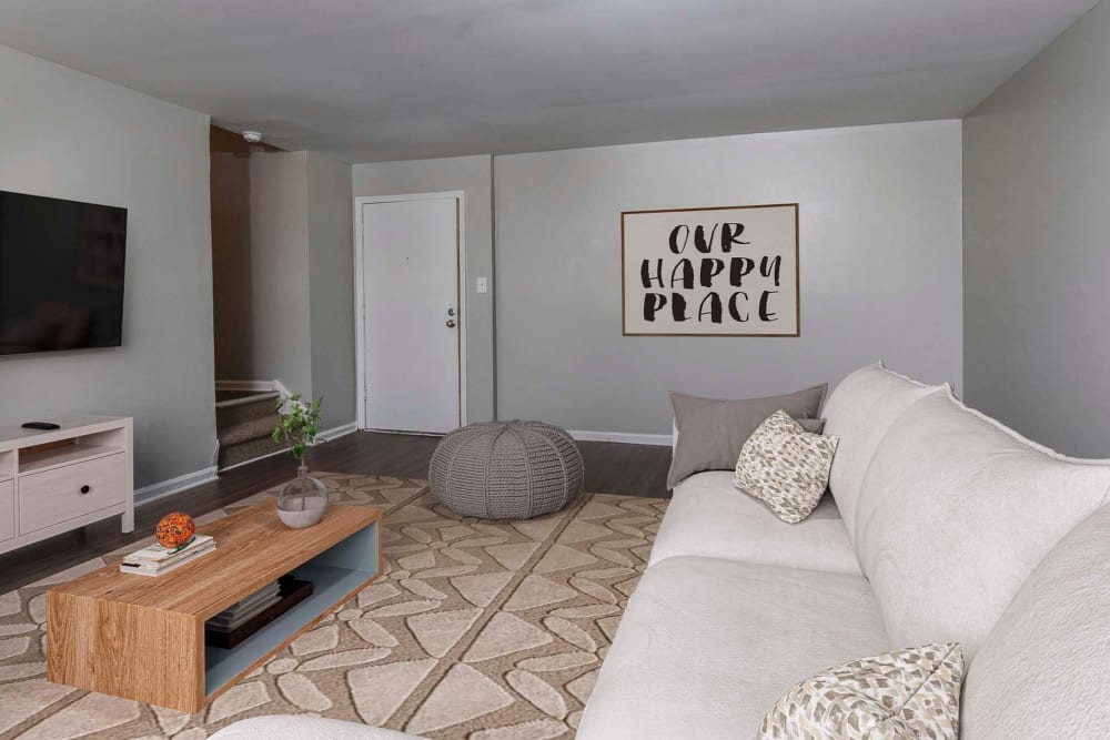 Model living room at The Wellington, Hatboro, Pennsylvania