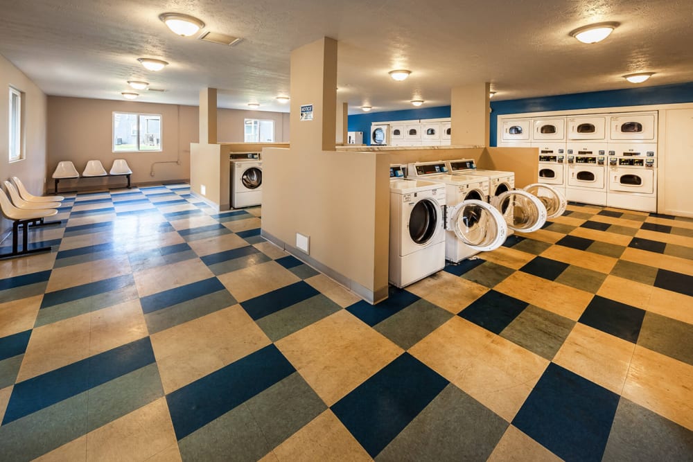 laundry facility at The Meridian South in Indianapolis, Indiana