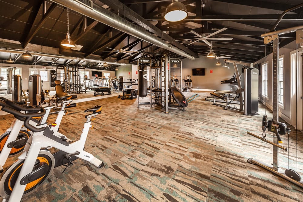 Fitness room at The Meridian South, Indianapolis, Indiana