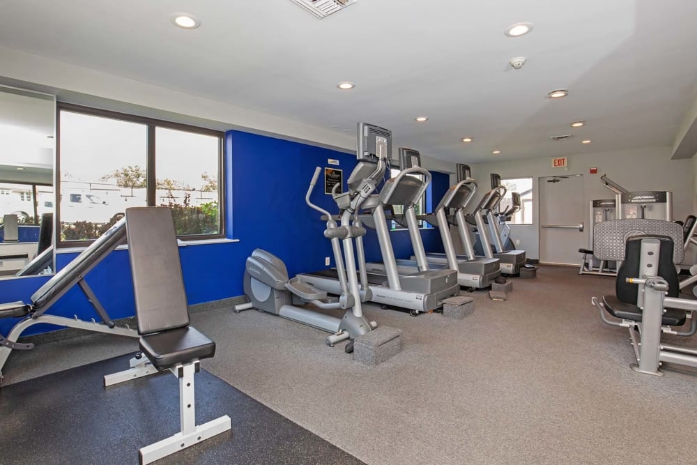 Fitness center at The Addison in North Wales, Pennsylvania