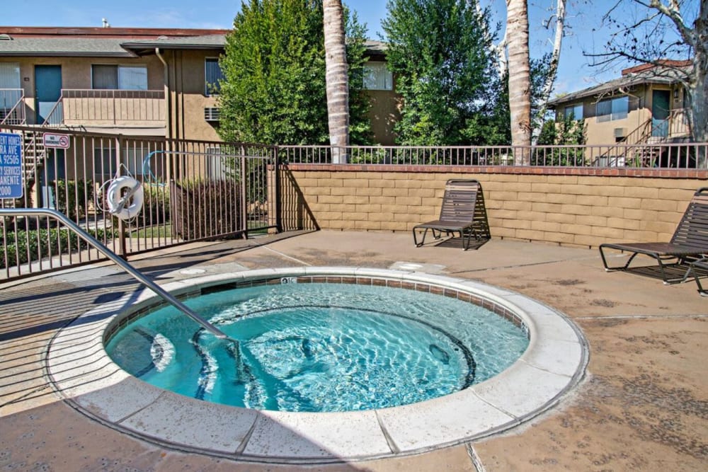 Hot tub at Casa Sierra in Riverside, California