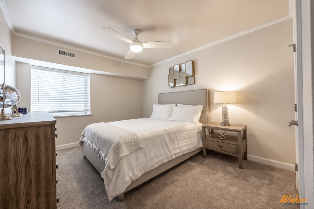  Comfy bedroom at University Heights in Charlottesville, Virginia