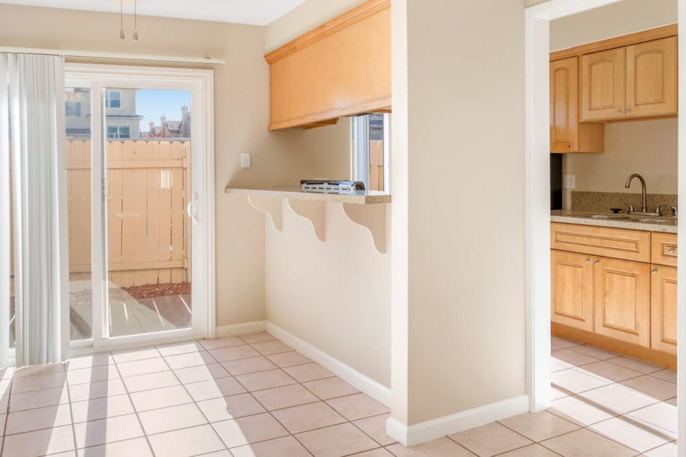 Apartment kitchen at Olive Tree in Costa Mesa, California