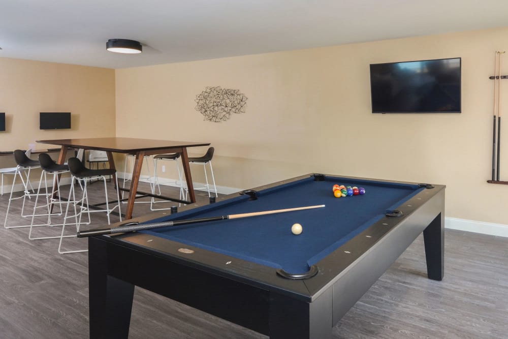 Game room with pool table  at Greenspring, York, Pennsylvania
