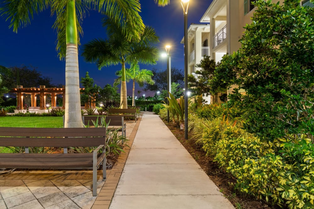 Pathway for strolling at Oceanside Lantana in Lantana, Florida