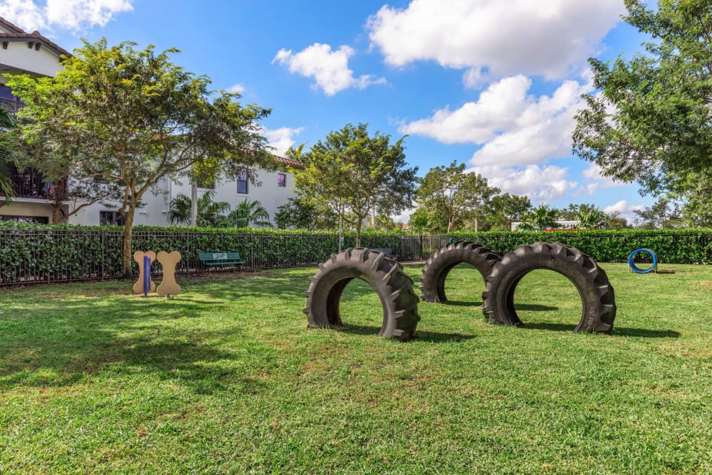 A dog park at Eterno in Pompano Beach, Florida