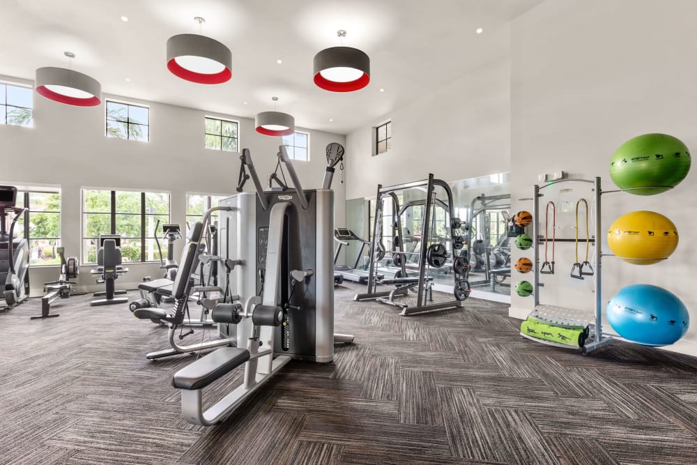 Fitness center at Eterno in Pompano Beach, Florida