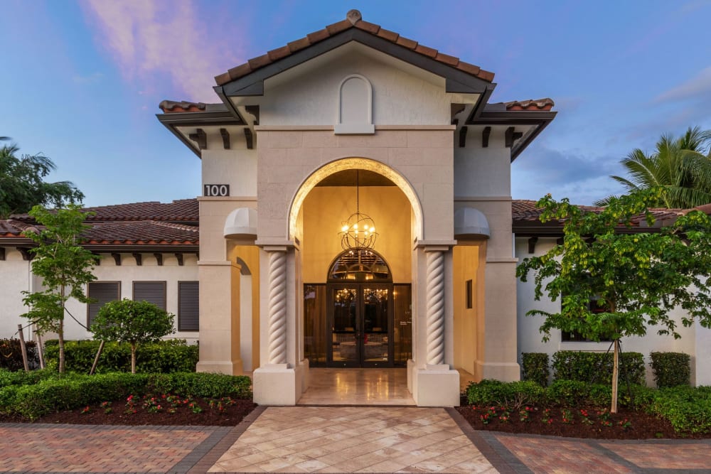 A beautiful front door at Eterno in Pompano Beach, Florida