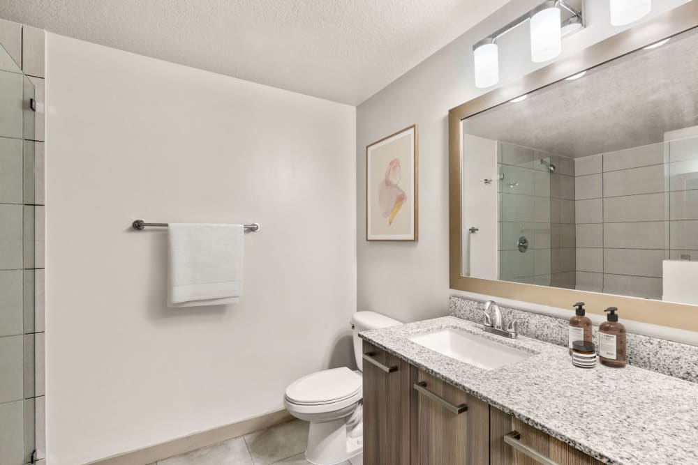 A beautiful bathroom at Eterno in Pompano Beach, Florida