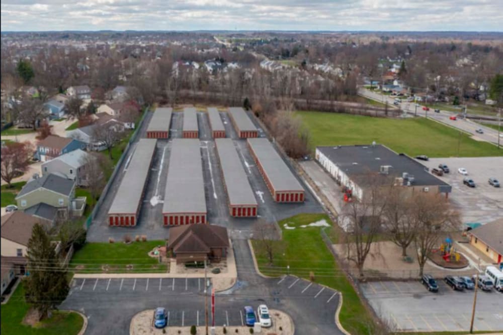 Aerial view of Signature Self Storage in Lafayette, Indiana